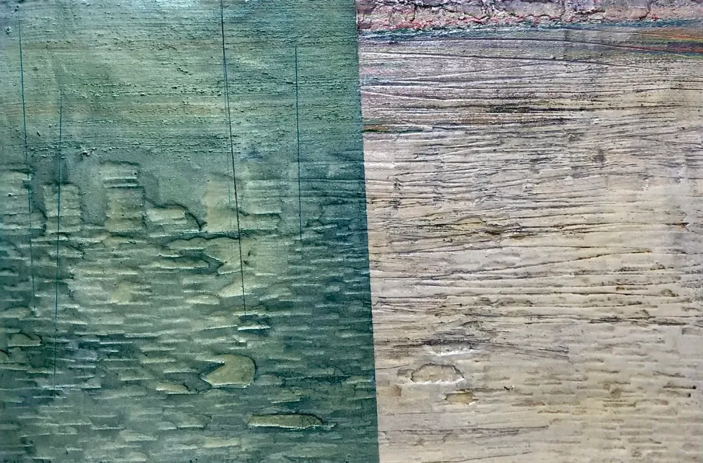 " LINES 01 " mixed media 53.5×81 cm 2025