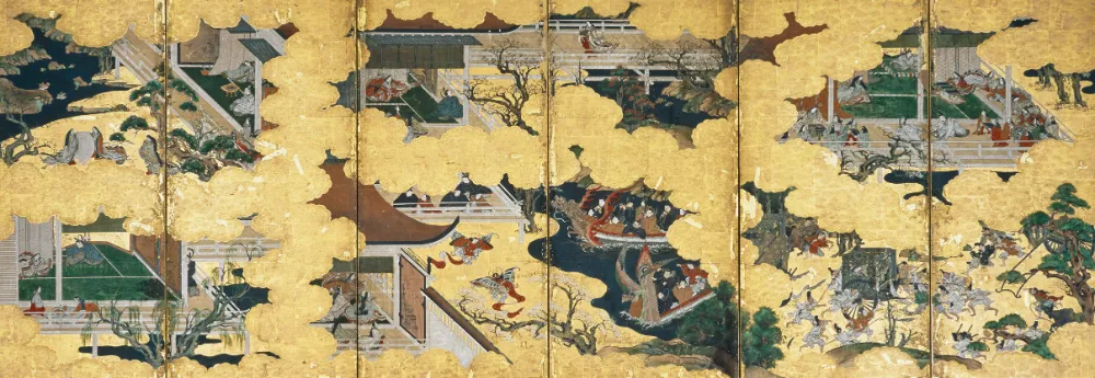 《源氏物語図屏風》(左隻)江戸・17世紀 泉屋博古館