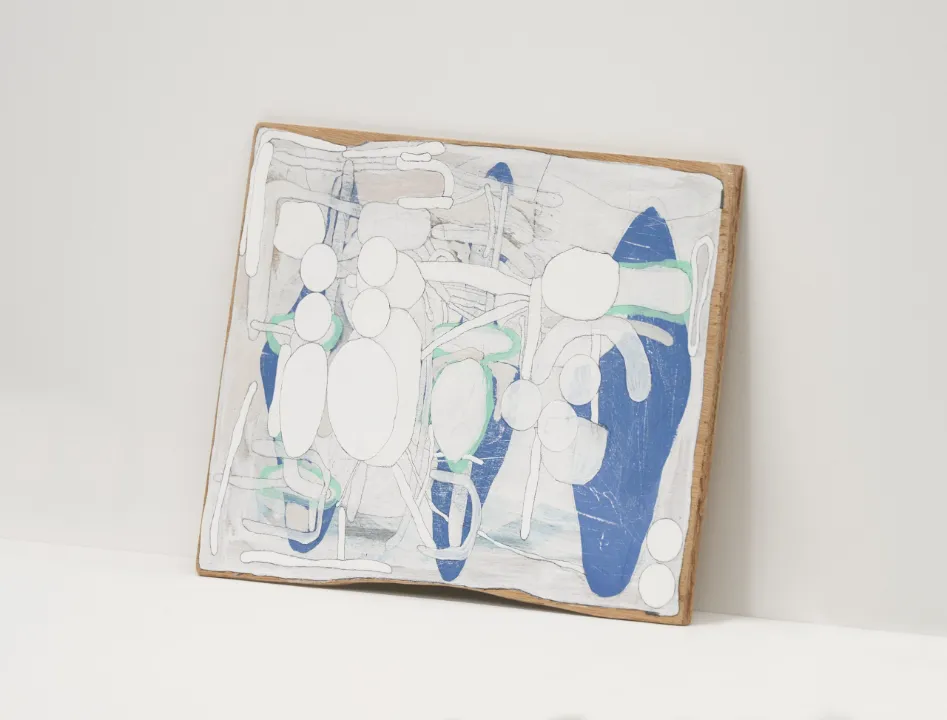 堀田ゆうか, C-155, アクリル、鉛筆、ジェッソ、合板, 27.6 x 36.6 x 0.5 cm