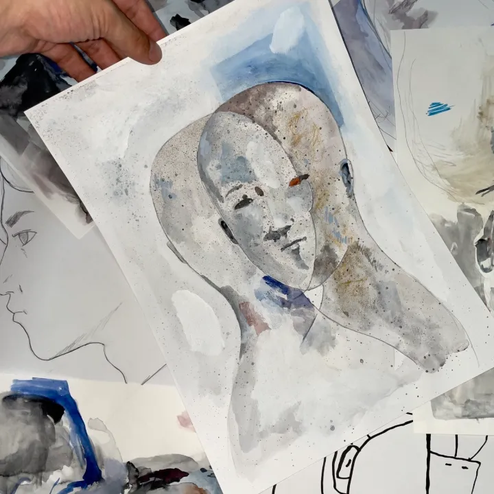 『制作中のドローイング』2025 ©Rintaro Fuse