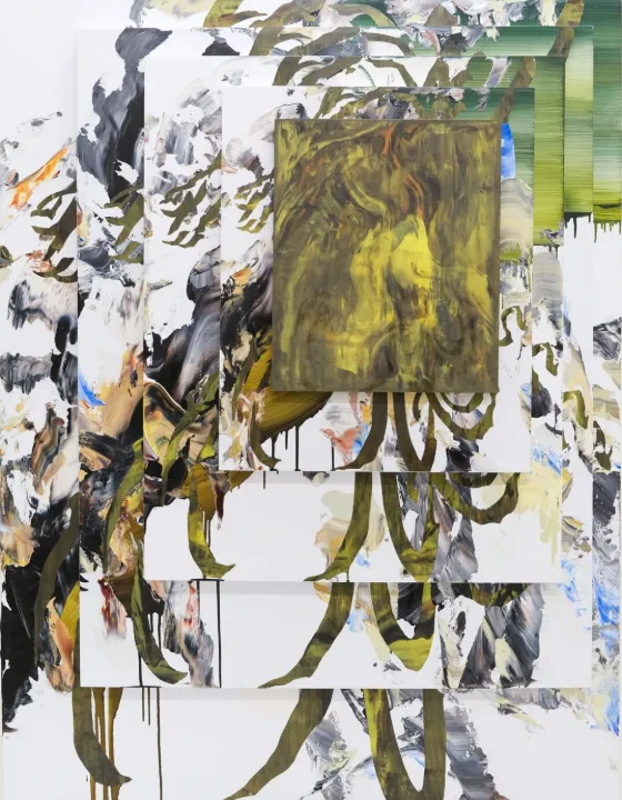 Is that snake, 2025, acrylic and oil on canvas panel, 1455 × 1120 × d145 mm ©︎Saya OKUBO, courtesy of the artist and WAITINGROOM